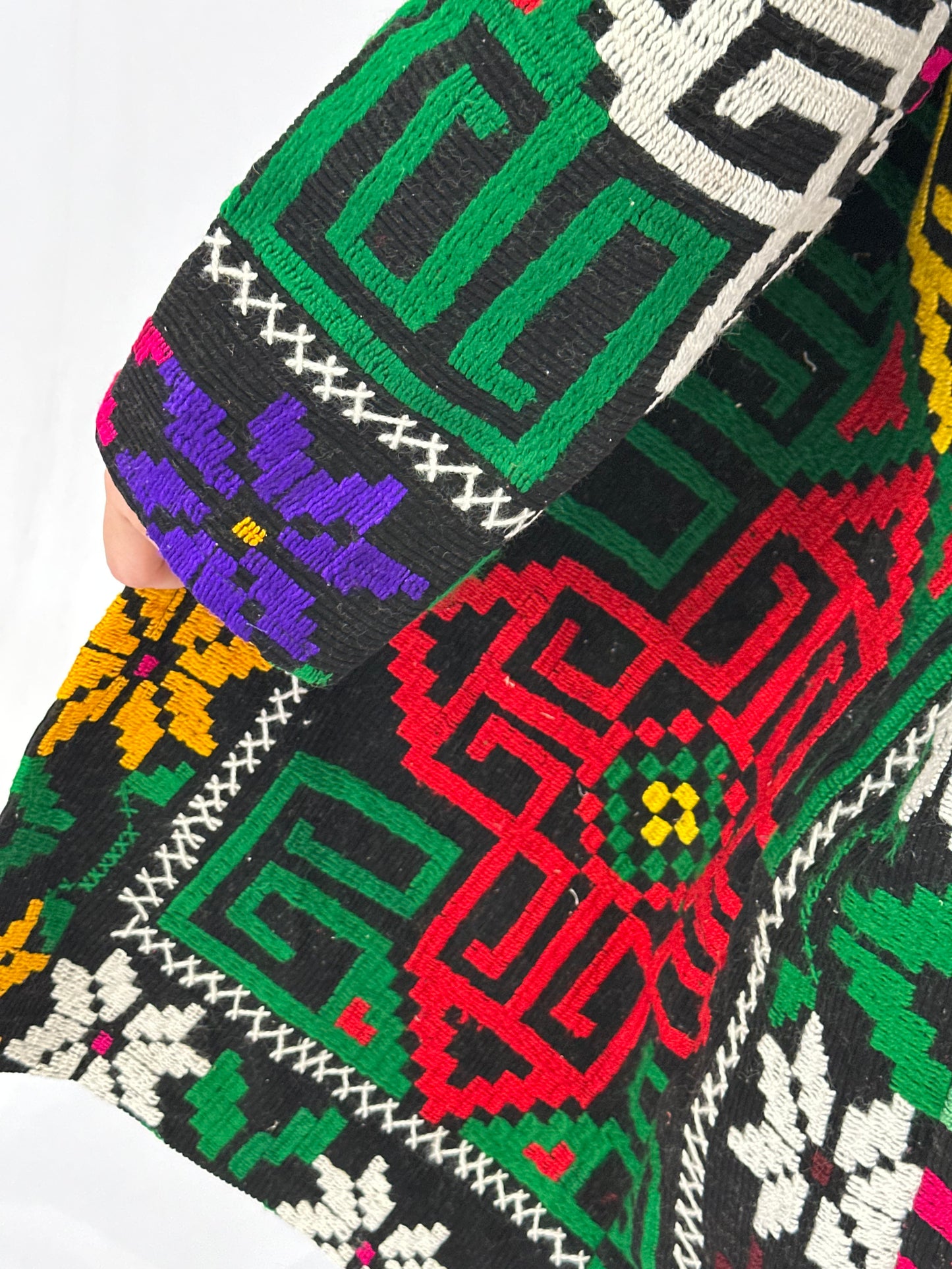 Handmade Upcycled Uzbek Suzani Embroidery Chapan Coat/Robe/Kaftan/Kimono Vintage