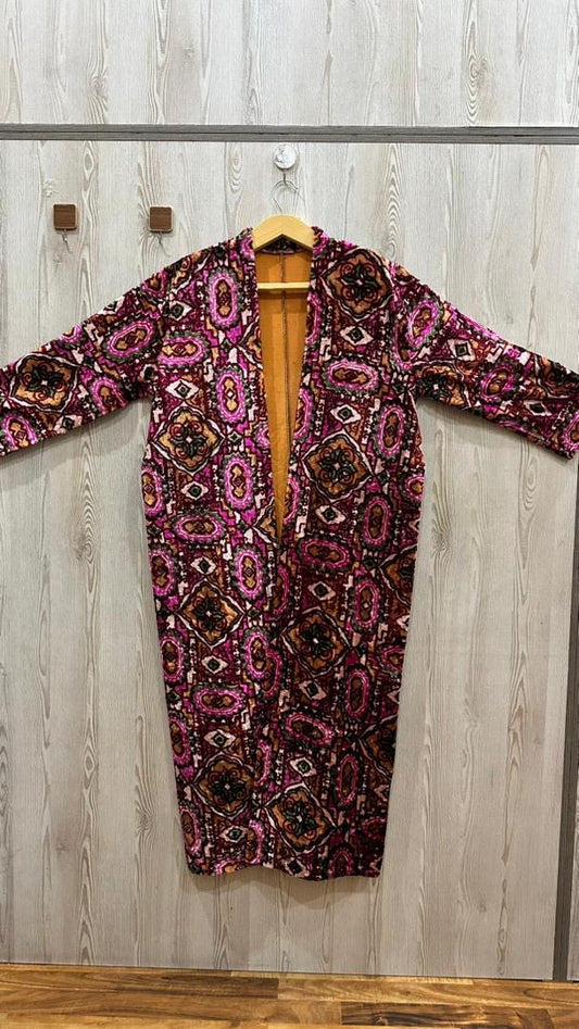 Handmade Upcycled Uzbek Suzani Embroidery Chapan Coat/Robe/Kaftan/Kimono Vintage 3 Unit
