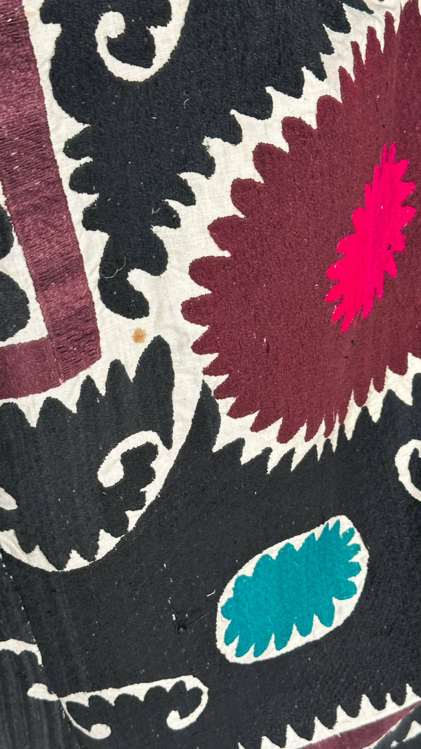 Handmade Upcycled Uzbek Suzani Embroidery Chapan Coat/Robe/Kaftan/Kimono Vintage