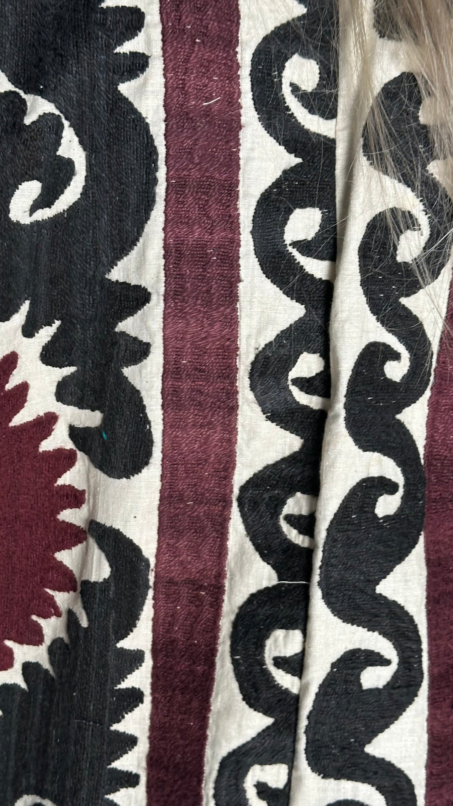 Handmade Upcycled Uzbek Suzani Embroidery Chapan Coat/Robe/Kaftan/Kimono Vintage