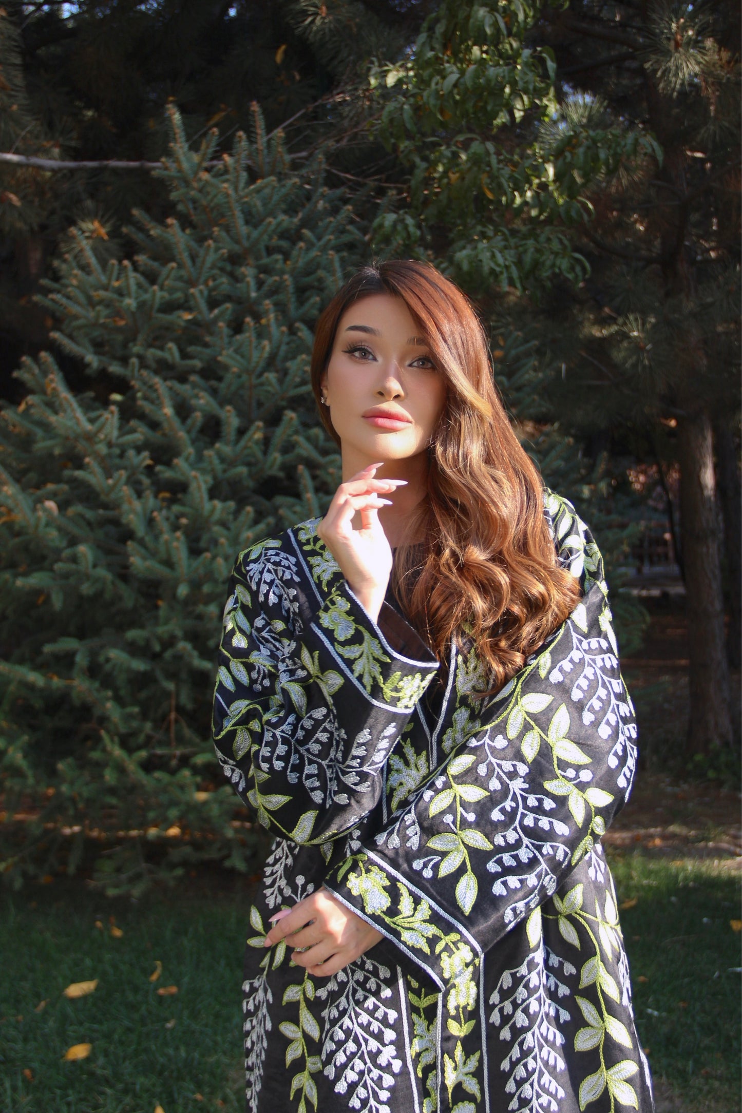 Handmade Uzbek suzani embroidery Chapan Coat Kaftan, Uzbek traditional Chopon silk cotton