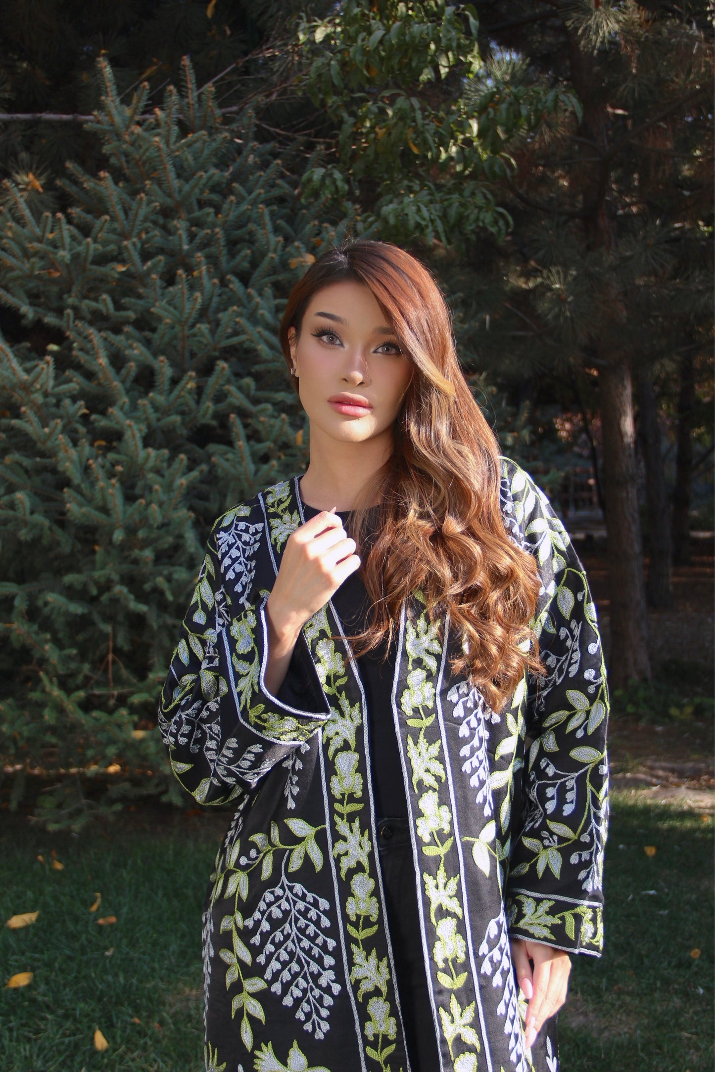 Handmade Uzbek suzani embroidery Chapan Coat Kaftan, Uzbek traditional Chopon silk cotton