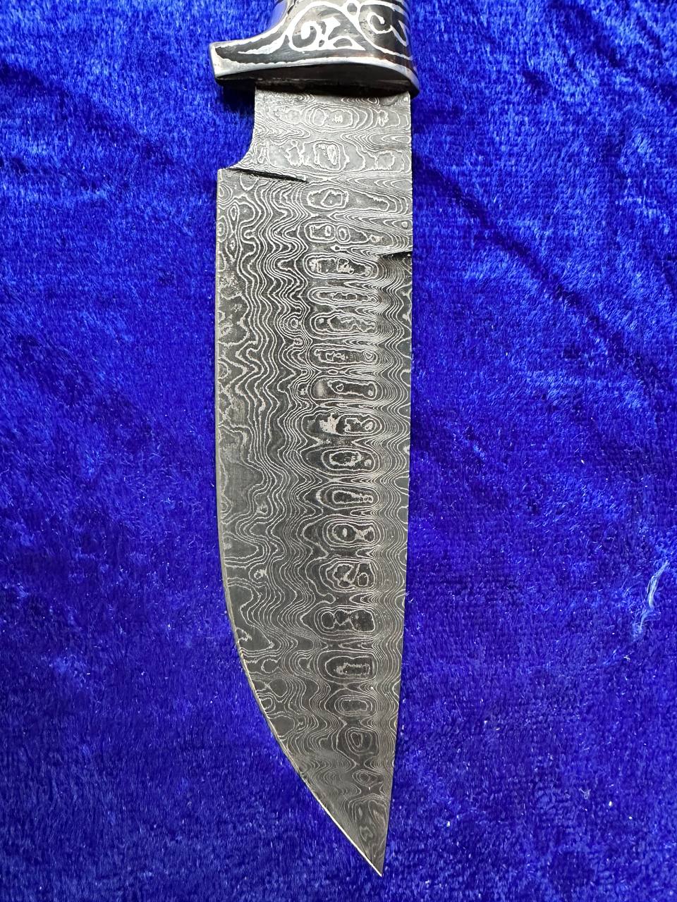 Uzbek Pichoq National Knife, Chust Region, Sharp Metal Blade, Leather Sheath