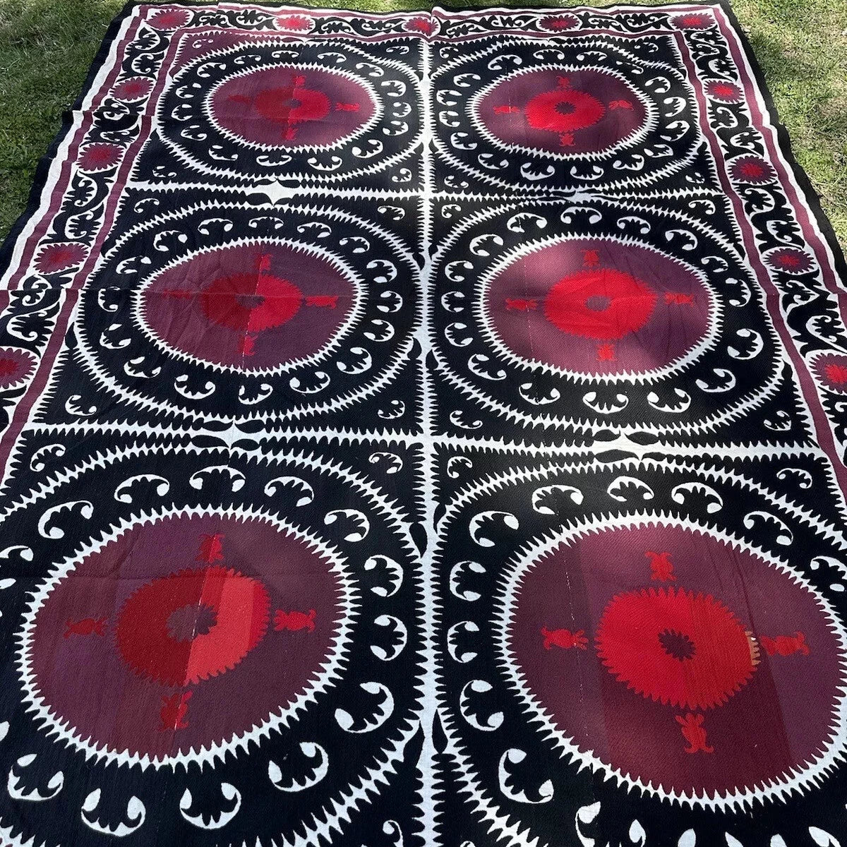 Vintage Uzbek Suzani Wall Hanging & Tablecloth