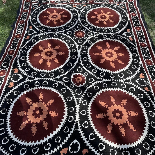 Vintage Uzbek Suzani Wall Hanging & Tablecloth