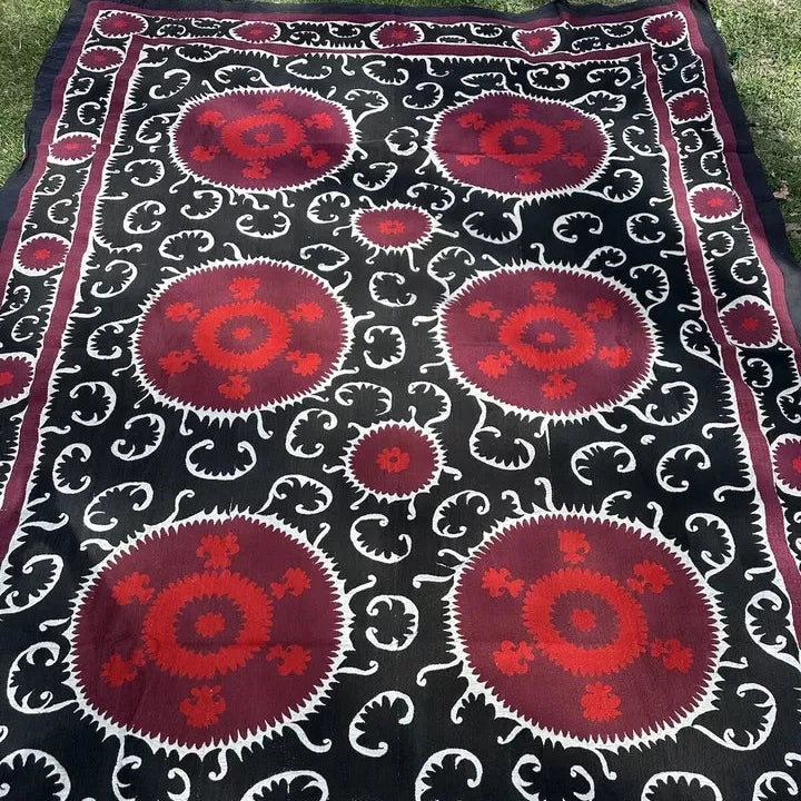 Vintage Uzbek Suzani Wall Hanging & Tablecloth