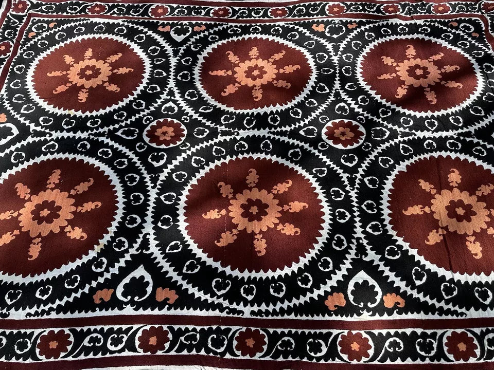 Vintage Uzbek Suzani Wall Hanging & Tablecloth